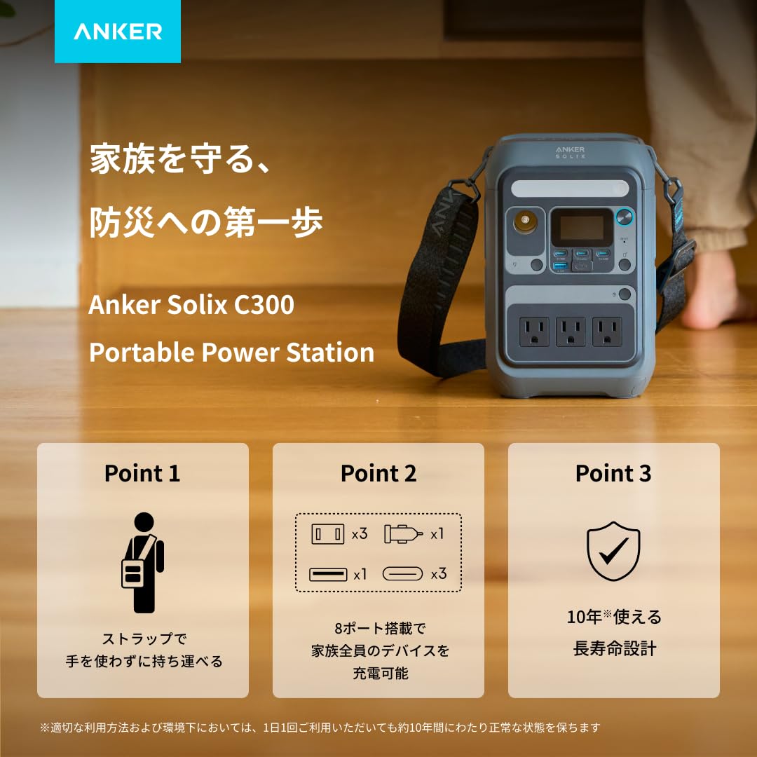 Amazon.co.jp: 288Wh Portable Power Supply & 60W Solar Panel Set
